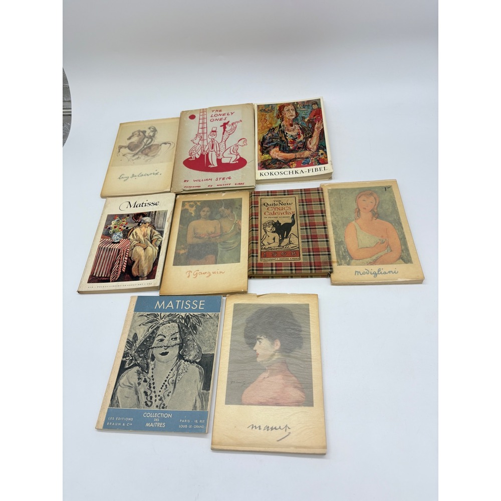 Vintage Art Book Lot 9pc Matisse Gauguin Modigliani Manet Steig Pocket Library